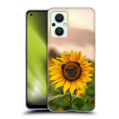 Pixelmated Animals Surreal Pets Pugflower Soft Gel Case for OPPO Reno8 Lite