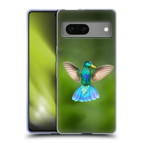 Pixelmated Animals Surreal Wildlife Quaking Bird Soft Gel Case for Google Pixel 7