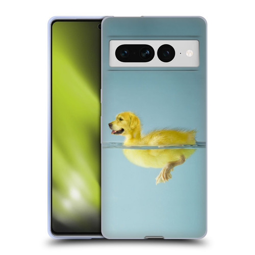 Pixelmated Animals Surreal Wildlife Dog Duck Soft Gel Case for Google Pixel 7 Pro