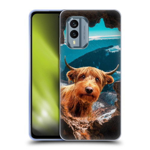 Pixelmated Animals Surreal Wildlife Cowpup Soft Gel Case for Nokia X30