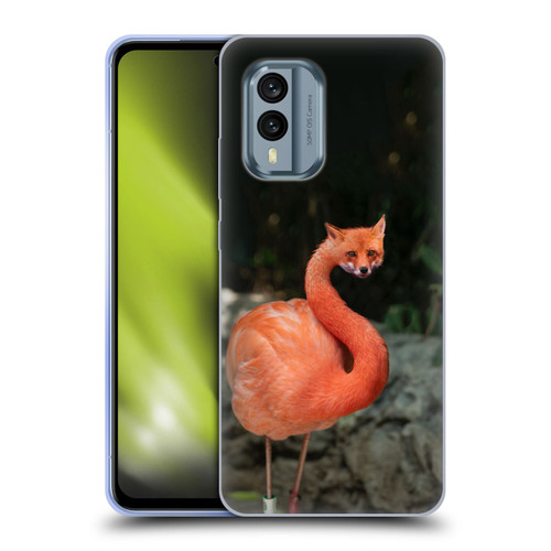 Pixelmated Animals Surreal Wildlife Foxmingo Soft Gel Case for Nokia X30