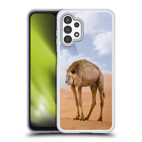 Pixelmated Animals Surreal Wildlife Camel Lion Soft Gel Case for Samsung Galaxy A13 (2022)