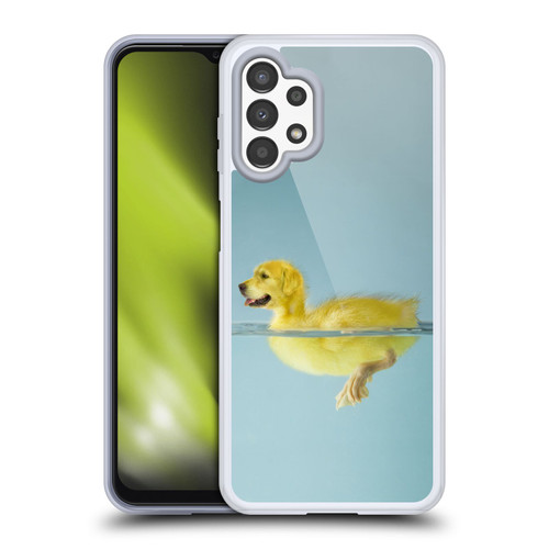 Pixelmated Animals Surreal Wildlife Dog Duck Soft Gel Case for Samsung Galaxy A13 (2022)