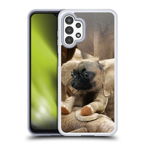 Pixelmated Animals Surreal Wildlife Pugephant Soft Gel Case for Samsung Galaxy A13 (2022)