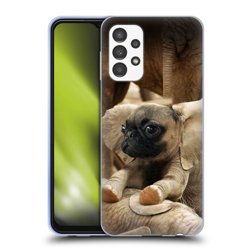 Pixelmated Animals Surreal Wildlife Pugephant Soft Gel Case for Samsung Galaxy A13 (2022)