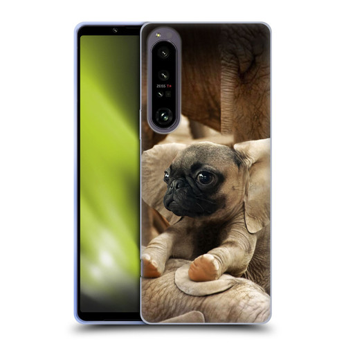 Pixelmated Animals Surreal Wildlife Pugephant Soft Gel Case for Sony Xperia 1 IV