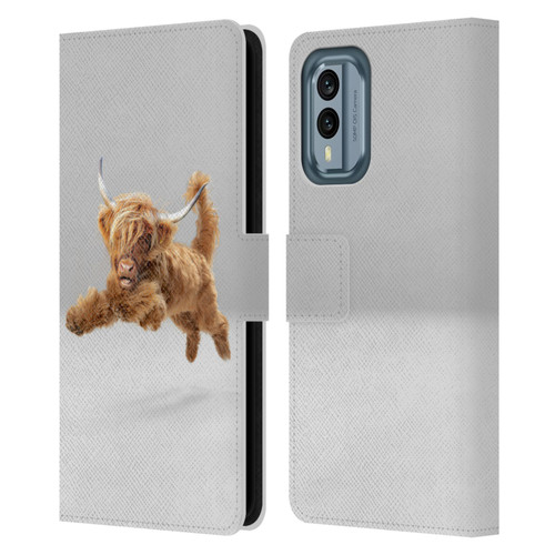 Pixelmated Animals Surreal Pets Highland Pup Leather Book Wallet Case Cover For Nokia X30