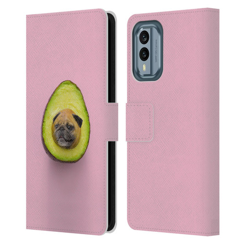 Pixelmated Animals Surreal Pets Pugacado Leather Book Wallet Case Cover For Nokia X30