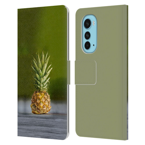 Pixelmated Animals Surreal Pets Pineapple Turtle Leather Book Wallet Case Cover For Motorola Edge (2022)