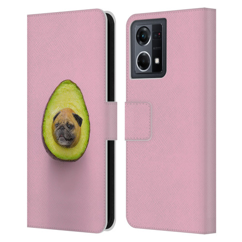 Pixelmated Animals Surreal Pets Pugacado Leather Book Wallet Case Cover For OPPO Reno8 4G