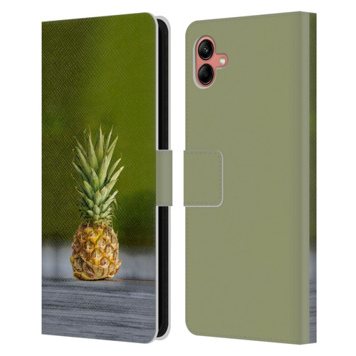 Pixelmated Animals Surreal Pets Pineapple Turtle Leather Book Wallet Case Cover For Samsung Galaxy A04 (2022)
