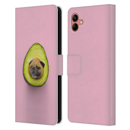 Pixelmated Animals Surreal Pets Pugacado Leather Book Wallet Case Cover For Samsung Galaxy A04 (2022)