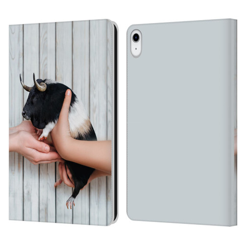Pixelmated Animals Surreal Wildlife Guinea Bull Leather Book Wallet Case Cover For Apple iPad 10.9 (2022)