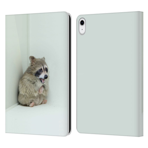 Pixelmated Animals Surreal Wildlife Hamster Raccoon Leather Book Wallet Case Cover For Apple iPad 10.9 (2022)