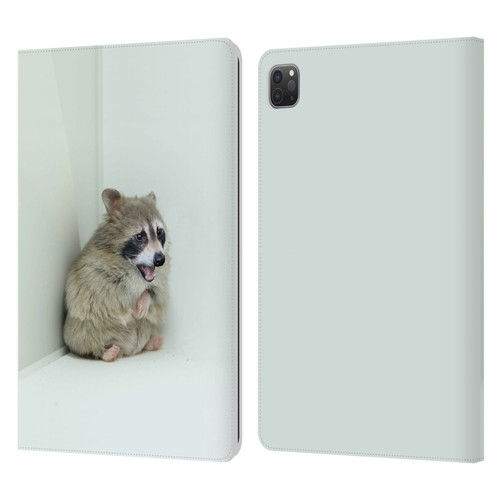 Pixelmated Animals Surreal Wildlife Hamster Raccoon Leather Book Wallet Case Cover For Apple iPad Pro 11 2020 / 2021 / 2022