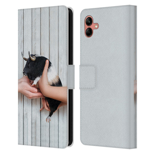 Pixelmated Animals Surreal Wildlife Guinea Bull Leather Book Wallet Case Cover For Samsung Galaxy A04 (2022)
