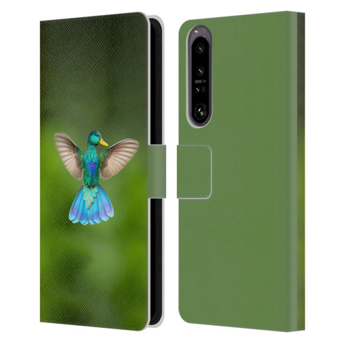 Pixelmated Animals Surreal Wildlife Quaking Bird Leather Book Wallet Case Cover For Sony Xperia 1 IV