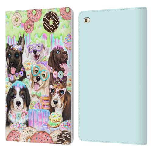 Sheena Pike Animals Puppy Dogs And Donuts Leather Book Wallet Case Cover For Apple iPad mini 4