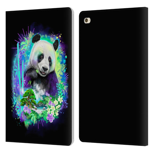 Sheena Pike Animals Rainbow Bamboo Panda Spirit Leather Book Wallet Case Cover For Apple iPad mini 4