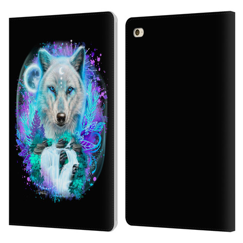 Sheena Pike Animals Winter Wolf Spirit & Waterfall Leather Book Wallet Case Cover For Apple iPad mini 4
