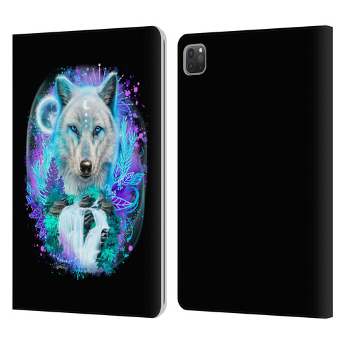 Sheena Pike Animals Winter Wolf Spirit & Waterfall Leather Book Wallet Case Cover For Apple iPad Pro 11 2020 / 2021 / 2022
