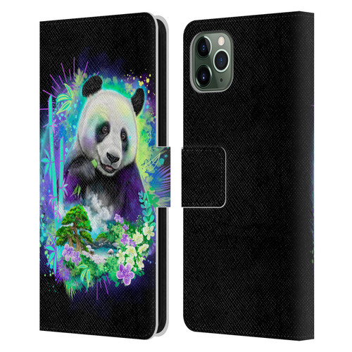 Sheena Pike Animals Rainbow Bamboo Panda Spirit Leather Book Wallet Case Cover For Apple iPhone 11 Pro Max