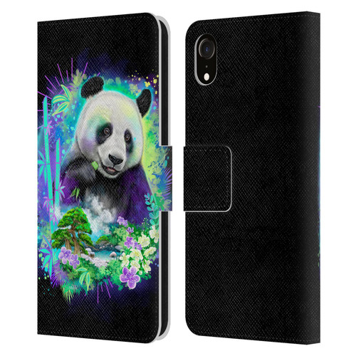 Sheena Pike Animals Rainbow Bamboo Panda Spirit Leather Book Wallet Case Cover For Apple iPhone XR