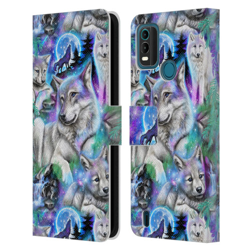 Sheena Pike Animals Daydream Galaxy Wolves Leather Book Wallet Case Cover For Nokia G11 Plus