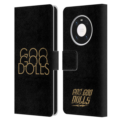 Goo Goo Dolls Graphics Stacked Gold Leather Book Wallet Case Cover For Huawei Mate 40 Pro 5G