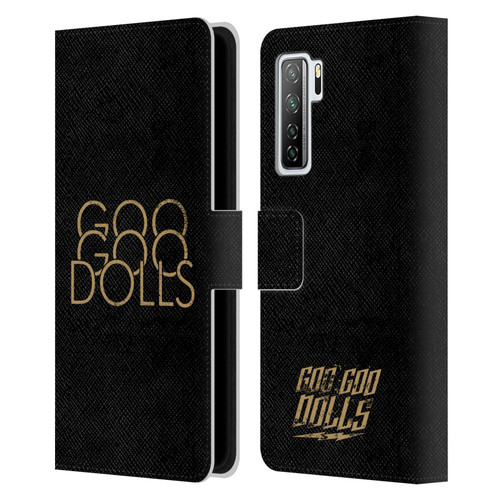Goo Goo Dolls Graphics Stacked Gold Leather Book Wallet Case Cover For Huawei Nova 7 SE/P40 Lite 5G