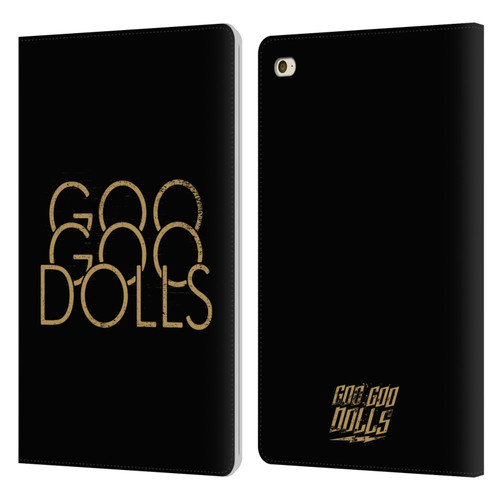 Goo Goo Dolls Graphics Stacked Gold Leather Book Wallet Case Cover For Apple iPad mini 4