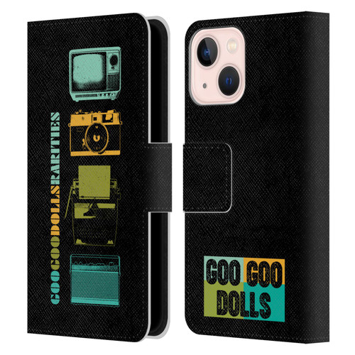 Goo Goo Dolls Graphics Rarities Vintage Leather Book Wallet Case Cover For Apple iPhone 13 Mini
