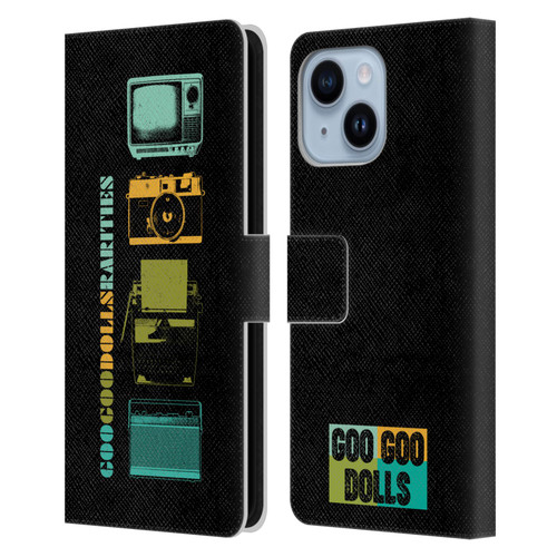 Goo Goo Dolls Graphics Rarities Vintage Leather Book Wallet Case Cover For Apple iPhone 14 Plus
