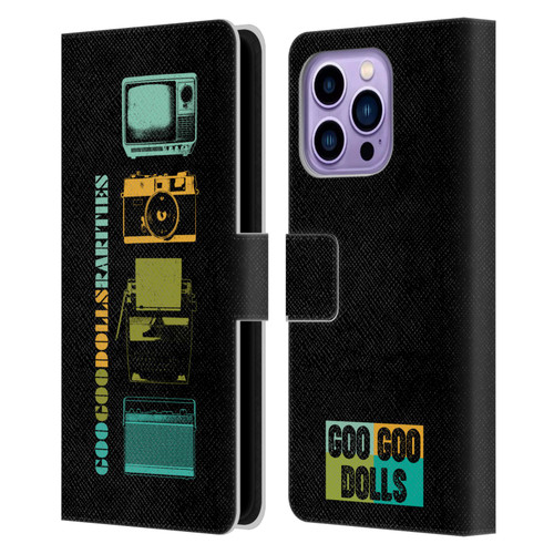 Goo Goo Dolls Graphics Rarities Vintage Leather Book Wallet Case Cover For Apple iPhone 14 Pro Max