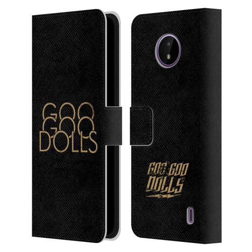 Goo Goo Dolls Graphics Stacked Gold Leather Book Wallet Case Cover For Nokia C10 / C20