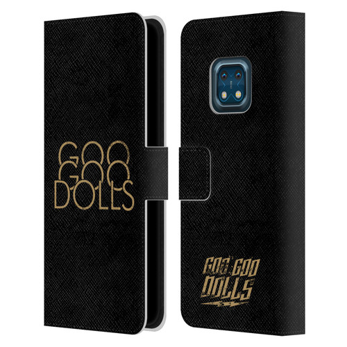 Goo Goo Dolls Graphics Stacked Gold Leather Book Wallet Case Cover For Nokia XR20