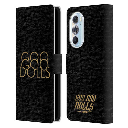 Goo Goo Dolls Graphics Stacked Gold Leather Book Wallet Case Cover For Motorola Edge X30