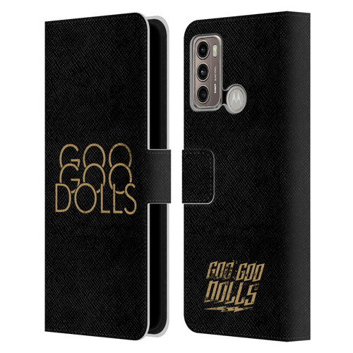 Goo Goo Dolls Graphics Stacked Gold Leather Book Wallet Case Cover For Motorola Moto G60 / Moto G40 Fusion