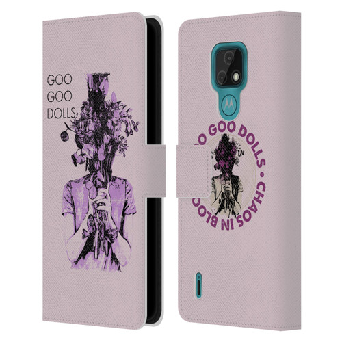 Goo Goo Dolls Graphics Chaos In Bloom Leather Book Wallet Case Cover For Motorola Moto E7