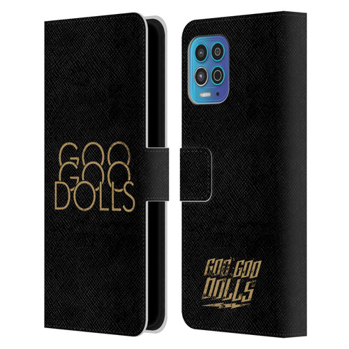 Goo Goo Dolls Graphics Stacked Gold Leather Book Wallet Case Cover For Motorola Moto G100