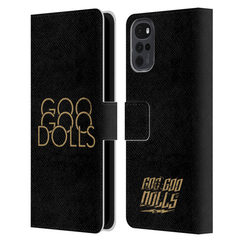 Goo Goo Dolls Graphics Stacked Gold Leather Book Wallet Case Cover For Motorola Moto G22