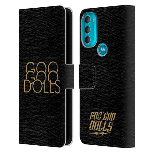 Goo Goo Dolls Graphics Stacked Gold Leather Book Wallet Case Cover For Motorola Moto G71 5G