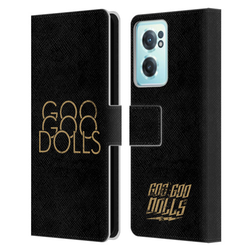 Goo Goo Dolls Graphics Stacked Gold Leather Book Wallet Case Cover For OnePlus Nord CE 2 5G
