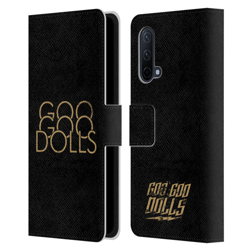Goo Goo Dolls Graphics Stacked Gold Leather Book Wallet Case Cover For OnePlus Nord CE 5G