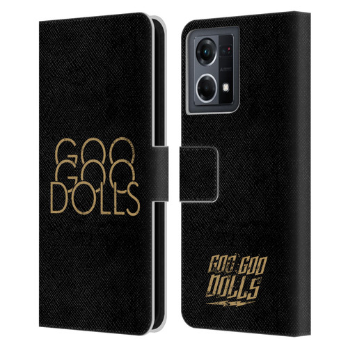 Goo Goo Dolls Graphics Stacked Gold Leather Book Wallet Case Cover For OPPO Reno8 4G