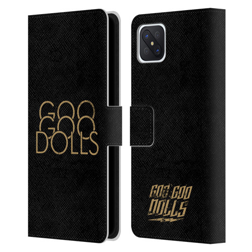 Goo Goo Dolls Graphics Stacked Gold Leather Book Wallet Case Cover For OPPO Reno4 Z 5G