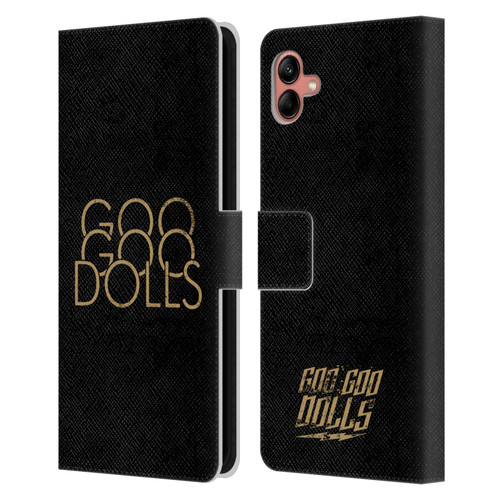 Goo Goo Dolls Graphics Stacked Gold Leather Book Wallet Case Cover For Samsung Galaxy A04 (2022)