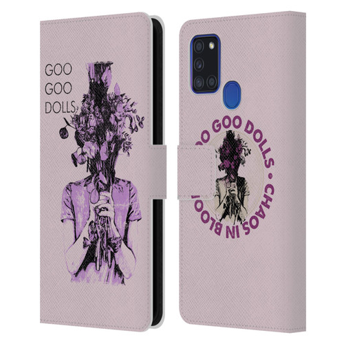 Goo Goo Dolls Graphics Chaos In Bloom Leather Book Wallet Case Cover For Samsung Galaxy A21s (2020)