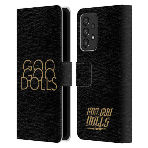 Goo Goo Dolls Graphics Stacked Gold Leather Book Wallet Case Cover For Samsung Galaxy A33 5G (2022)