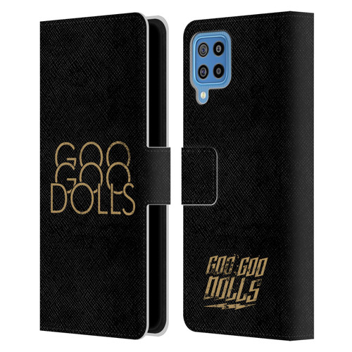 Goo Goo Dolls Graphics Stacked Gold Leather Book Wallet Case Cover For Samsung Galaxy F22 (2021)